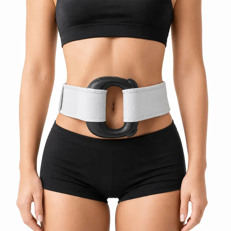 Turbo-Vibe Fascia Ring Compact Belt - Rechargeable Hands-Free Full Body Massage Device, 6 Speed Modes, Mini Size Ab Training Tool for Muscle Recovery & Deep Tissue Relief, Cool Gifts for Adults
