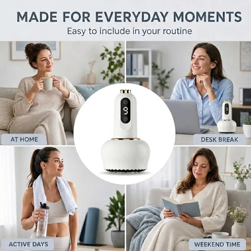 Electric Suction Massager - Adjustable Relaxing Neck Relaxer, Ergonomic Comfort Design, Adjustable Pull Strength, Full Body Home Use Device, Cool Gifts for Adults, Adulting Gifts with Relaxing Effect