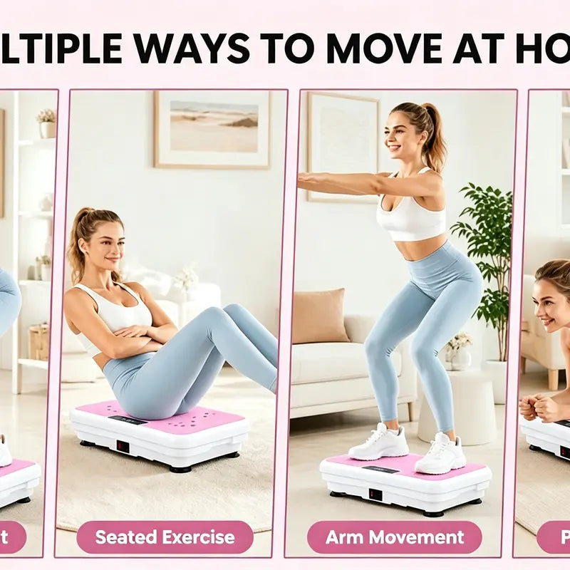 1 Whole Body Vibration Plate for Home Workout — 99 Speeds, Remote Control, LED Display, 2 Resistance Bands, Anti-Slip (400 Lb)