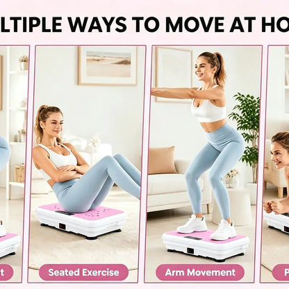 1 Whole Body Vibration Plate for Home Workout — 99 Speeds, Remote Control, LED Display, 2 Resistance Bands, Anti-Slip (400 Lb)