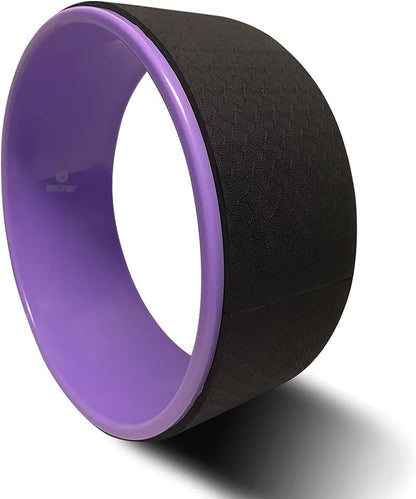 Yoga Wheel, 5 In. X 12.6 In. – Yoga Fitness Equipment – Cushioned Back Roller and Stretcher – Companion Accessory for Stretching and Flexibility – Yoga Pose Support Aid