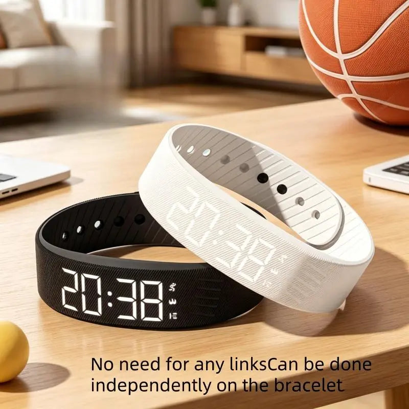 Unisex round Minimalist Multifunctional Electronic Watch - Alarm Clock, Pedometer, Timer, Luminous Hands, Comfortable Sporty Mini Useful Item for Students, Ideal Gift for Women, Adults & Adulting Occasions, Gifts for Women