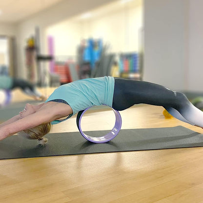 Yoga Wheel, 5 In. X 12.6 In. – Yoga Fitness Equipment – Cushioned Back Roller and Stretcher – Companion Accessory for Stretching and Flexibility – Yoga Pose Support Aid