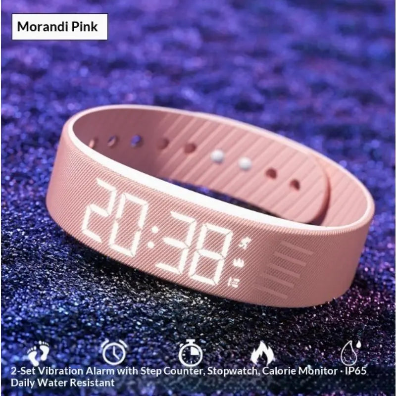 Unisex round Minimalist Multifunctional Electronic Watch - Alarm Clock, Pedometer, Timer, Luminous Hands, Comfortable Sporty Mini Useful Item for Students, Ideal Gift for Women, Adults & Adulting Occasions, Gifts for Women