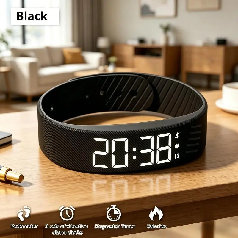 Unisex round Minimalist Multifunctional Electronic Watch - Alarm Clock, Pedometer, Timer, Luminous Hands, Comfortable Sporty Mini Useful Item for Students, Ideal Gift for Women, Adults & Adulting Occasions, Gifts for Women